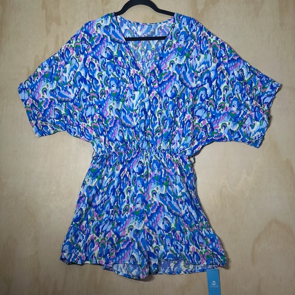 Cupshe Abstract Print Drawstring Romper Size Medium - Picture 1 of 11